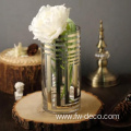 custom Gold Striped Cylinder Vases